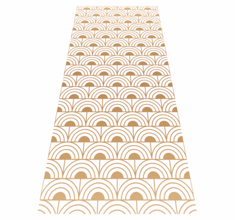 Vinyl teppe vintage gullgradient buemønster - Tenstickers