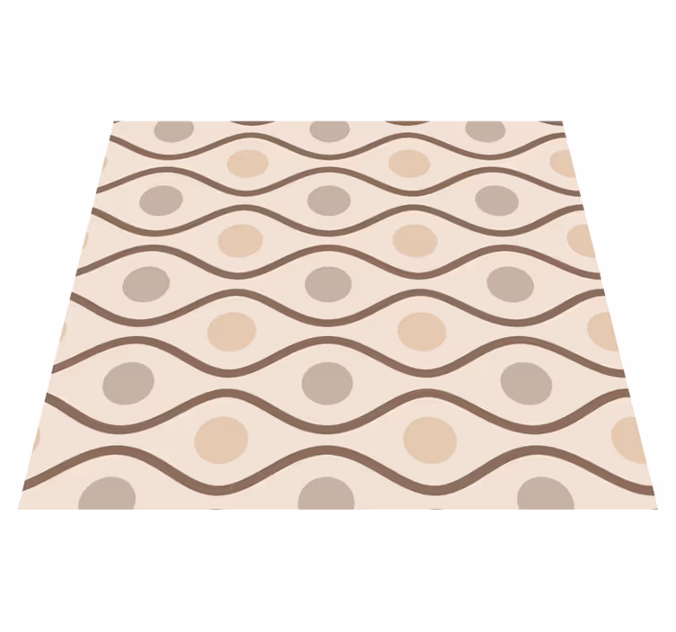Vinyl teppe vintage beige 70-talls stil - Tenstickers