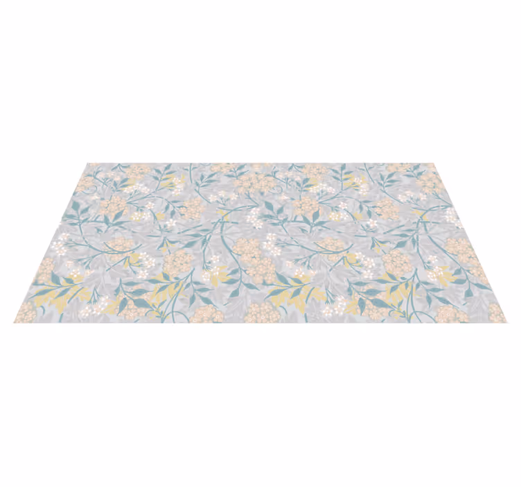Vinyl teppe vintage 80-talls blomster mønster - Tenstickers