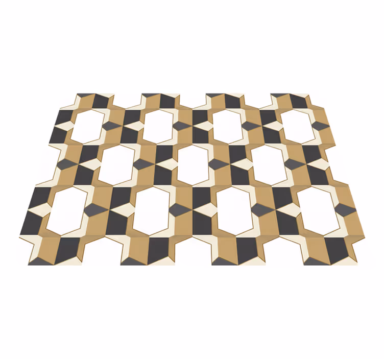 Rutete mønster vinyl teppe vintage - Tenstickers
