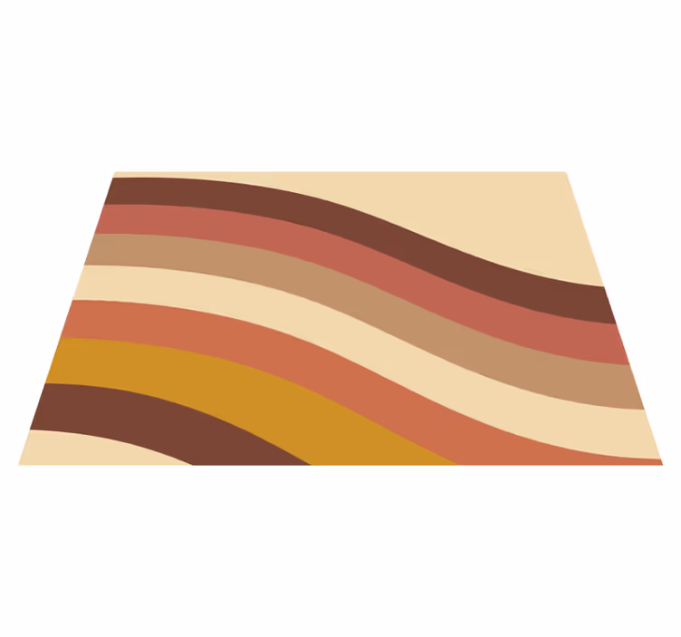 Vinyl teppe vintage 70-talls striper - Tenstickers