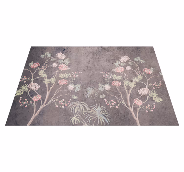 Vinyl teppe vintage rosetre design - Tenstickers