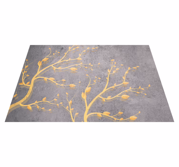 Vinyl teppe vintage gyllent tre i vintage stil - Tenstickers