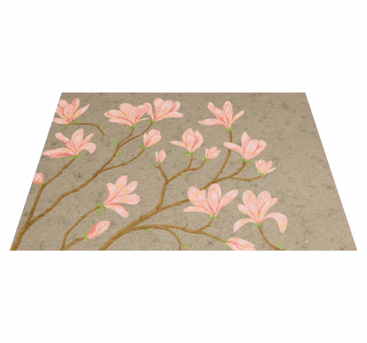 Vinyl teppe vintage magnoliastil - Tenstickers