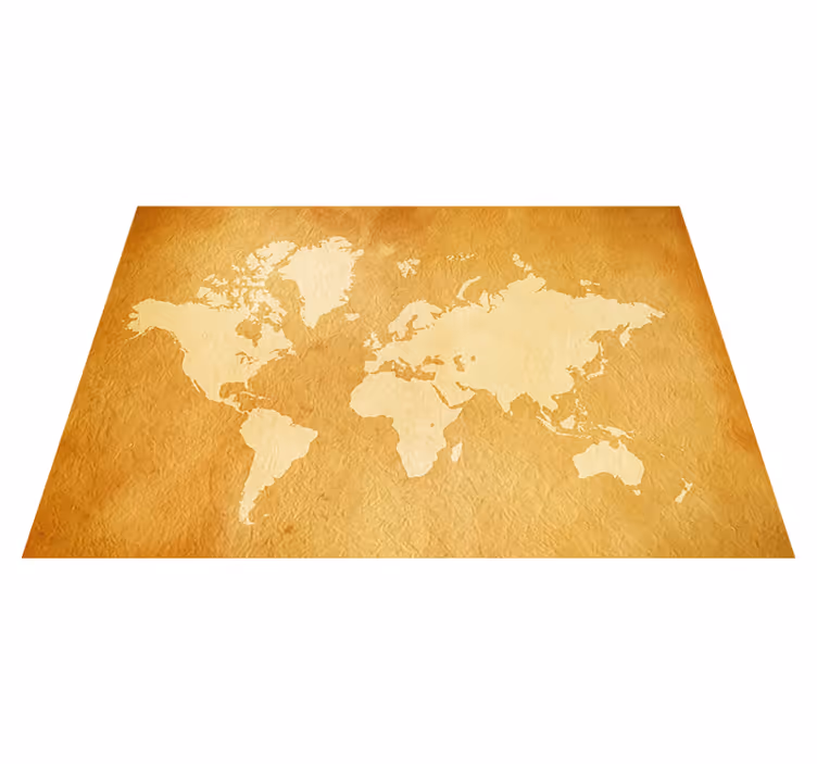 Vinyl teppe verdenskart vintage verdenskart - Tenstickers