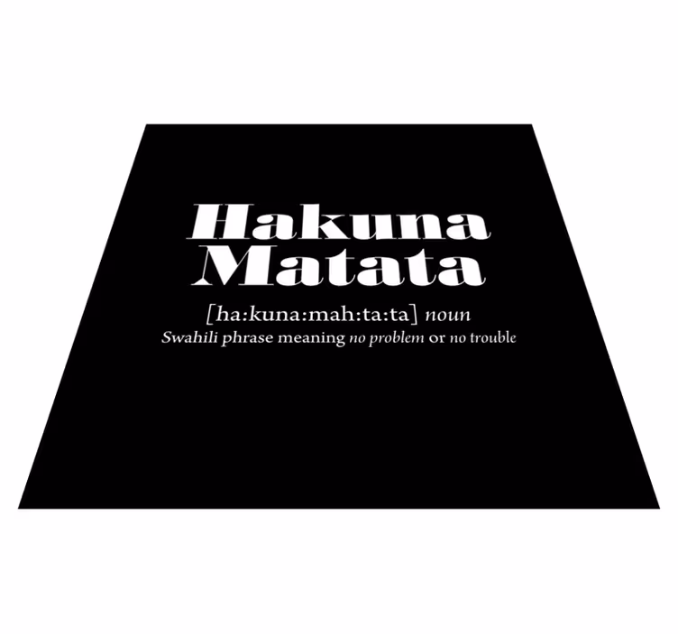 Hakuna matata betydning vinyl teppe sagn og tekster - Tenstickers
