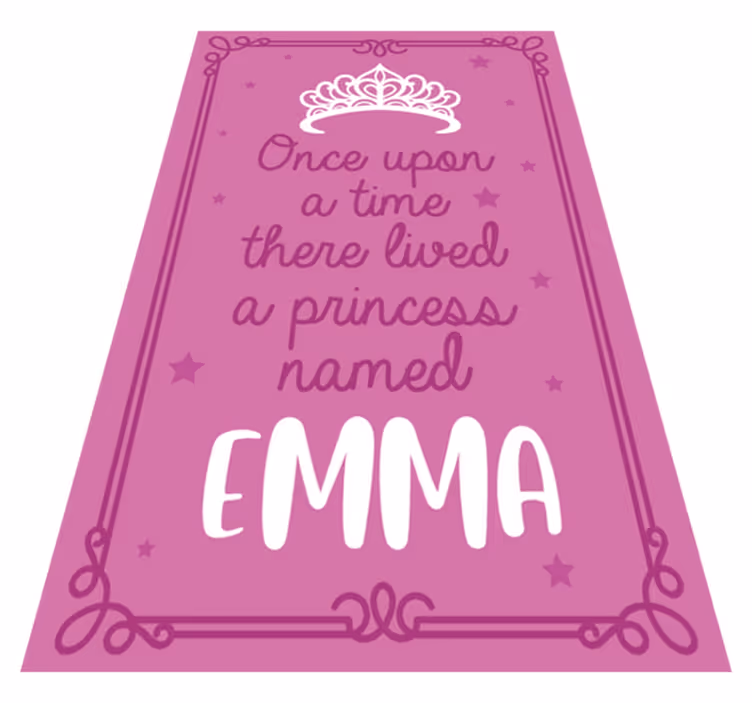 Prinsesse personlig vinyl teppe sagn og tekster - Tenstickers