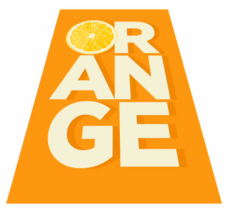 Sliced orange text vinyl teppe sagn og tekster - Tenstickers