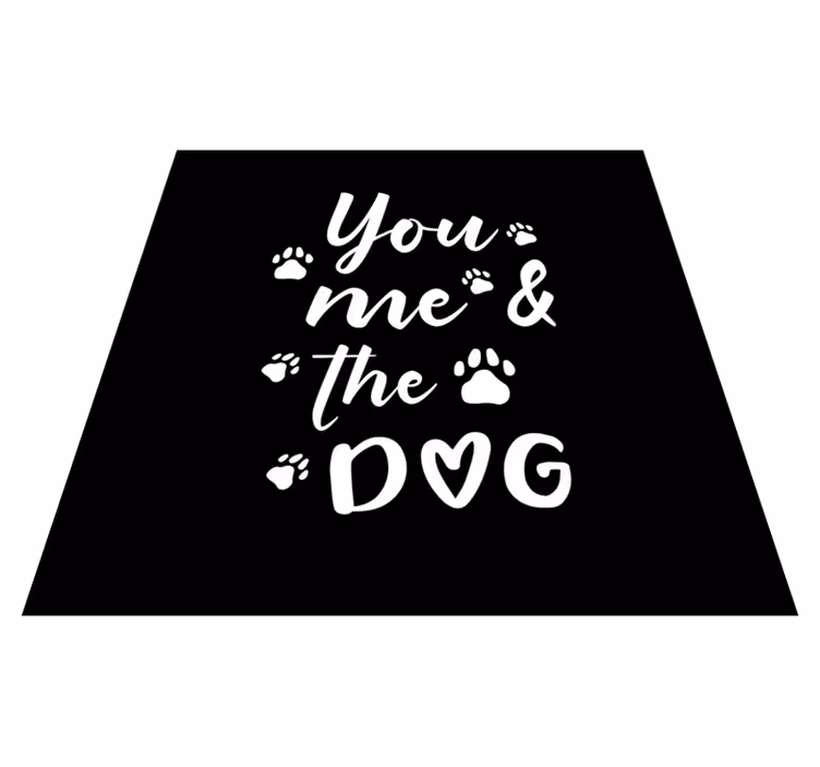 Du, jeg og hunden vinyl teppe sagn og tekster - Tenstickers