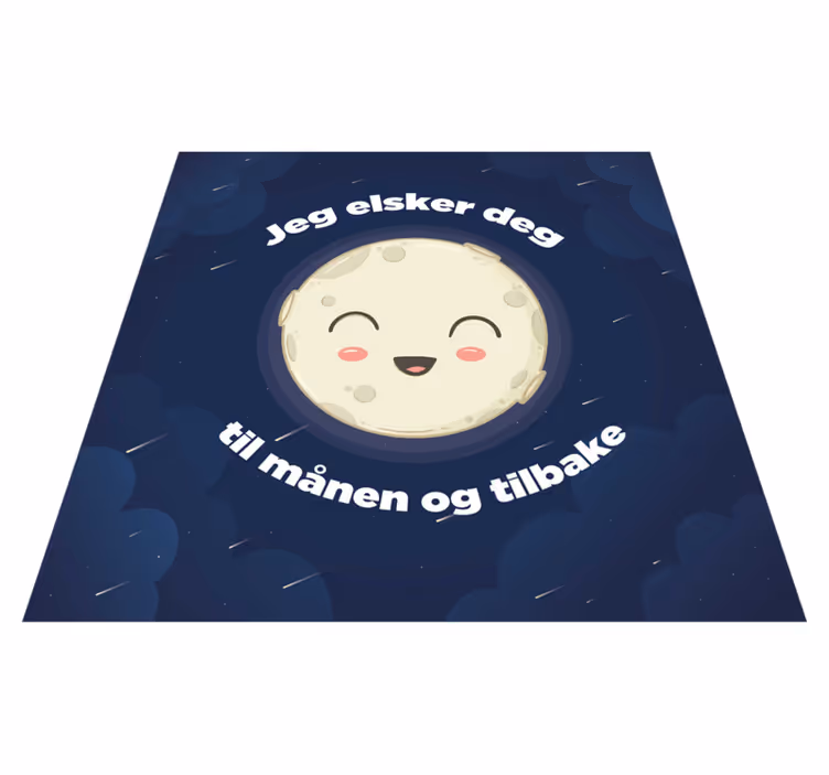 Vinyl teppe sagn og tekster jeg elsker deg til månen - Tenstickers