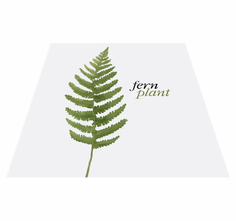 Vinyl teppe sagn og tekster med bregne plante minimalistisk - Tenstickers