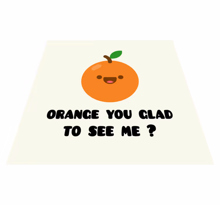 Morsom sitat med oransje vinyl teppe sagn og tekster - Tenstickers