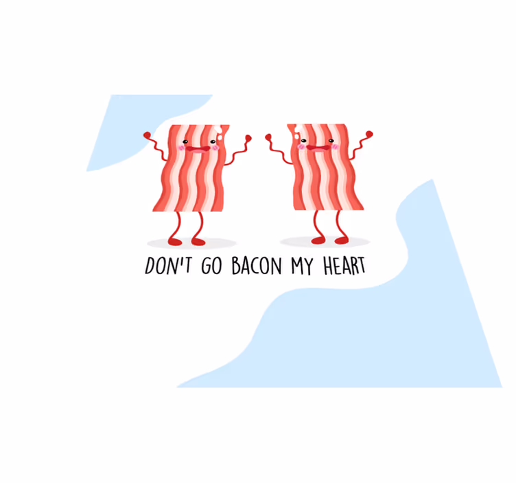 Vinyl teppe sagn og tekster morsom sitat med bacon - Tenstickers