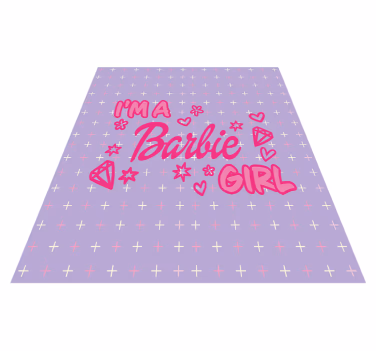 Vinyl teppe sagn og tekster jeg er en barbie jente - Tenstickers