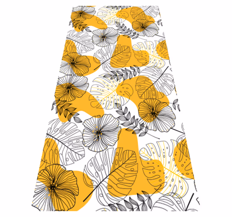 Vinyl teppe tekstur blomsterdesign kallax - Tenstickers