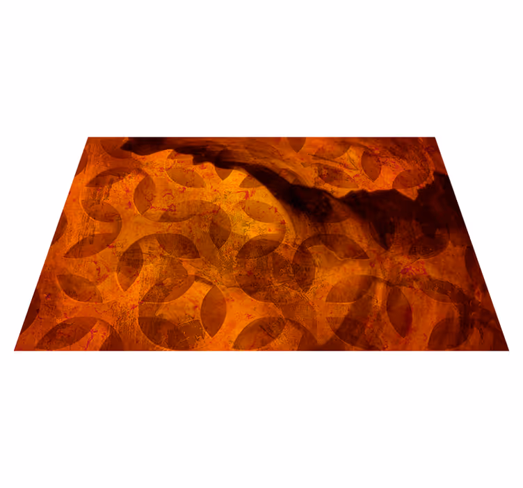 Vinyl teppe geometrisk abstrakt i oransje - Tenstickers