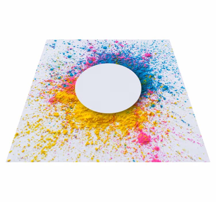 Sirkelplask vinyl teppe geometrisk - Tenstickers