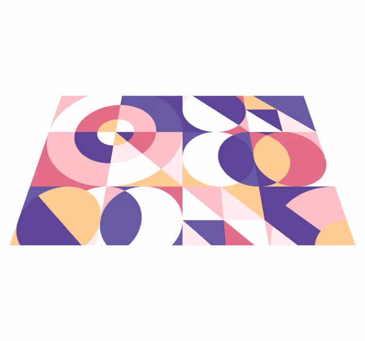 Vinyl teppe geometrisk abstrakte figurer - Tenstickers