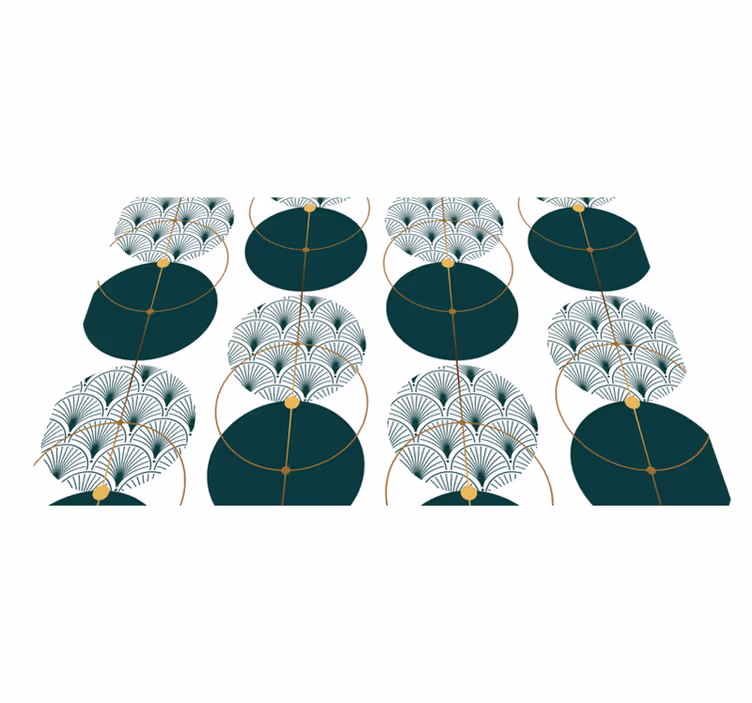 Vinyl teppe geometrisk glamourstil geo kunst - Tenstickers