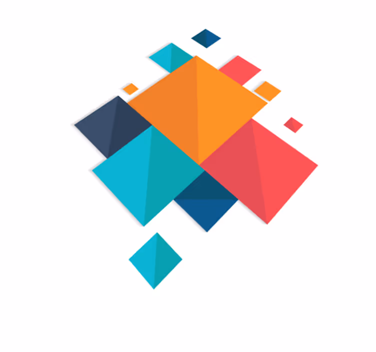 Fargerike kvadrater vinyl teppe geometrisk - Tenstickers
