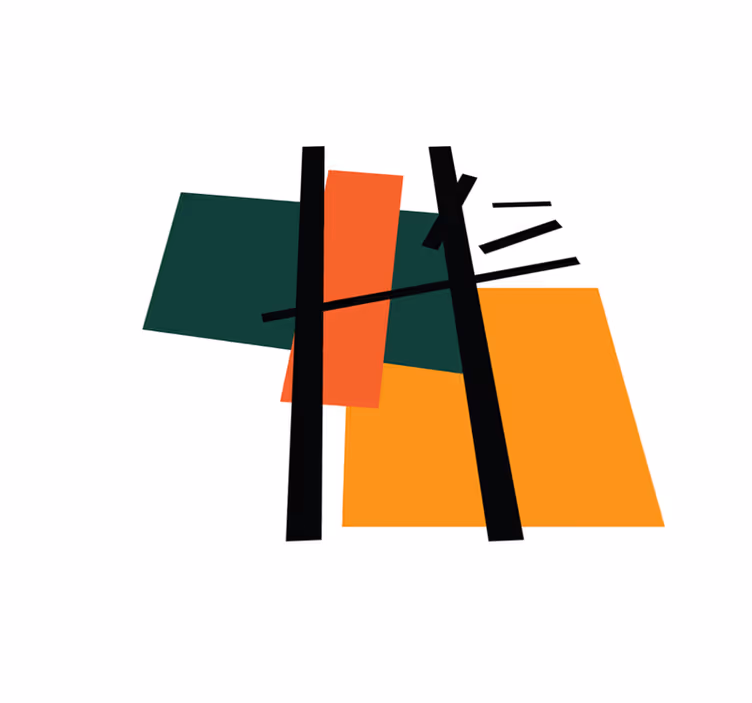Vinyl teppe geometrisk firkanter og rektangler - Tenstickers
