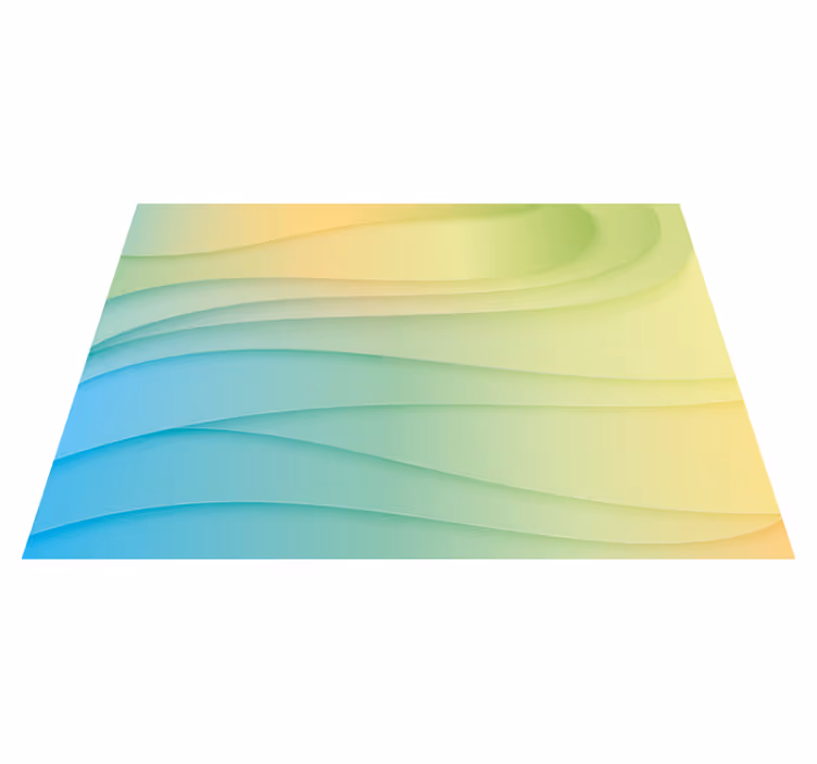 Vinyl teppe geometrisk moderne abstrakte former - Tenstickers