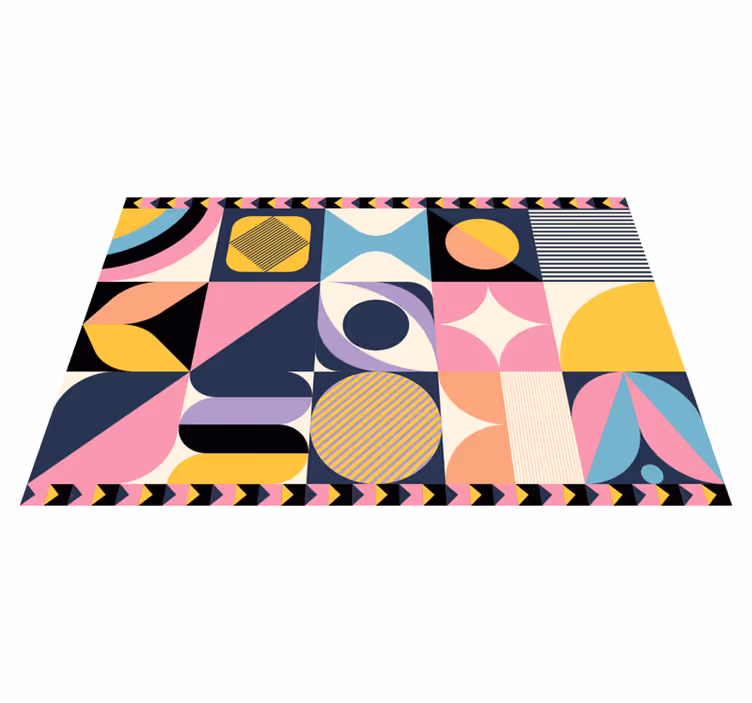 Vinyl teppe geometrisk flerfigursmaleri - Tenstickers