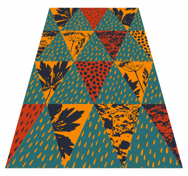 Vinyl teppe geometrisk regnkunst - Tenstickers