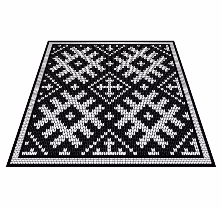Vinyl teppe geometrisk vikingkjedede firkanter - Tenstickers