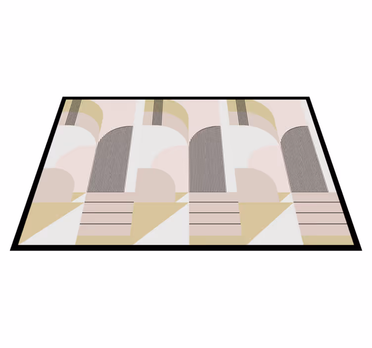 Vinyl teppe geometrisk pastellfarger urban design - Tenstickers