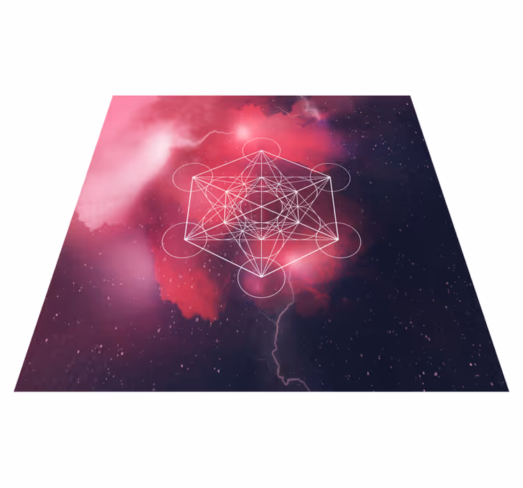 Metatron-symbol vinyl teppe geometrisk - Tenstickers