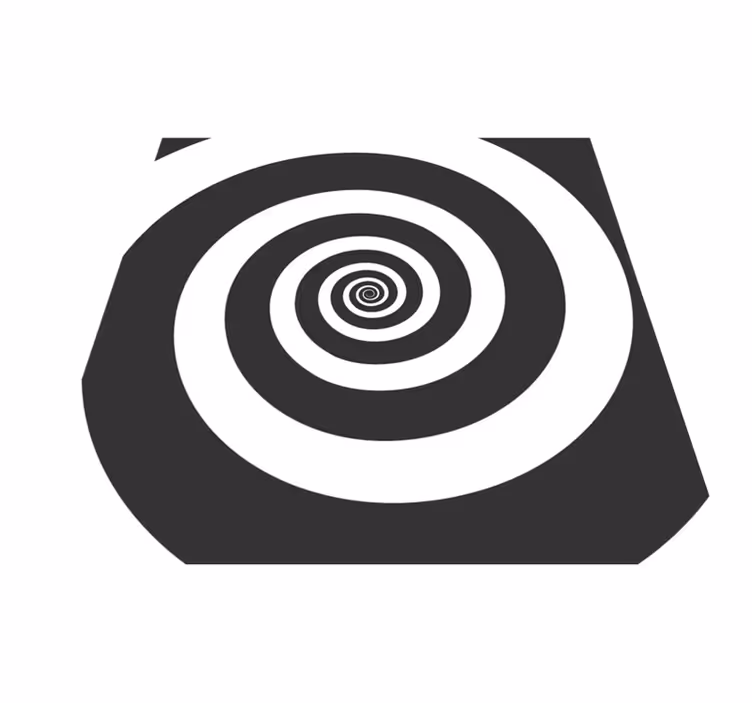 Spiralbevegelse vinyl teppe geometrisk - Tenstickers
