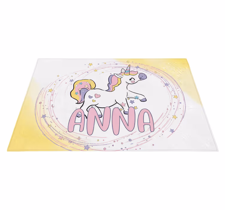 Magisk enhjørningdesign vinyl teppe spedbarn - Tenstickers