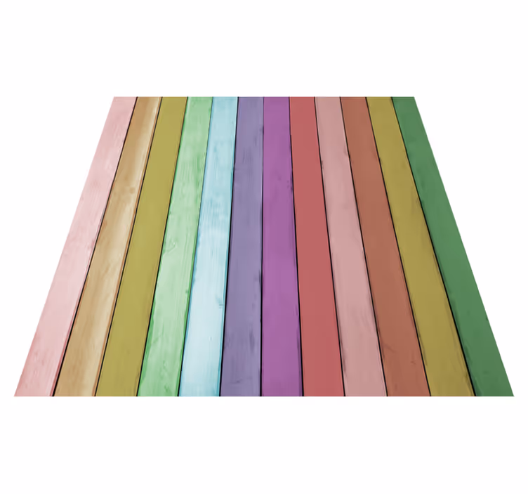 Vinyl teppe mottak lysfargede treplanker - Tenstickers