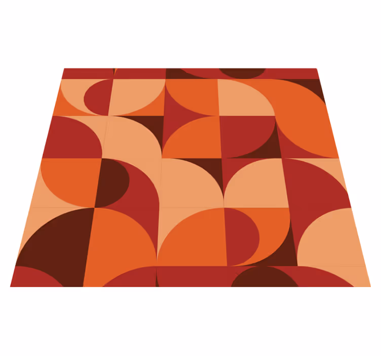 Retro print rød vinyl teppe midtgang - Tenstickers