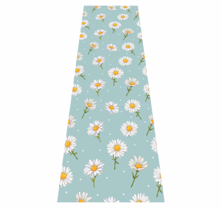 Daisy blomster mønster vinyl teppe midtgang - Tenstickers