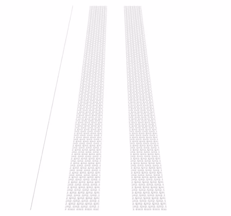 3d hvite vertikale striper vinyl teppe midtgang - Tenstickers