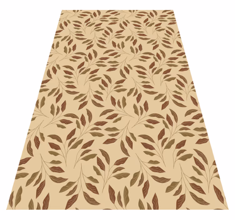 Bladaktig eleganse vinyl teppe beige - Tenstickers