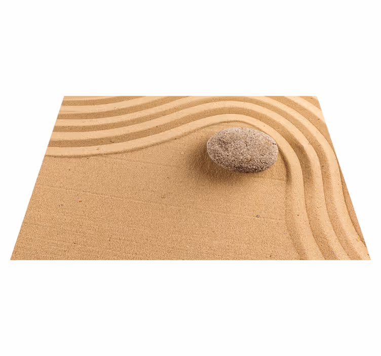 Vinyl teppe beige teksturert zen kule - Tenstickers