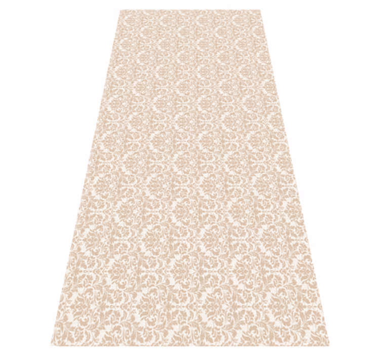 Vinyl teppe beige antikk lys beige mønster - Tenstickers
