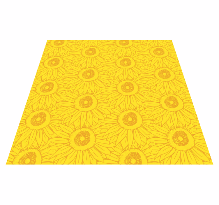 Lette solblomstnyanser vinyl teppe gul - Tenstickers