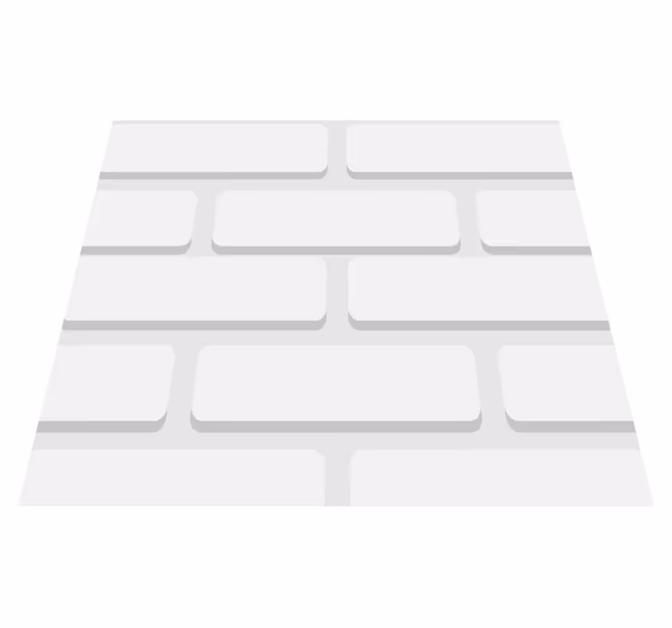 Vinyl teppe hvit murstein - Tenstickers