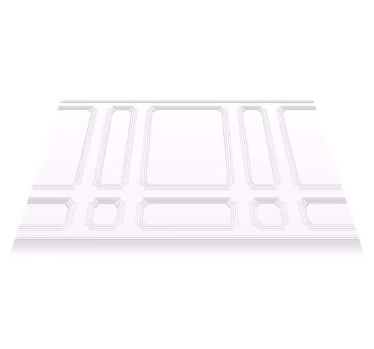 Vinyl teppe hvit klassiske cuarterones - Tenstickers