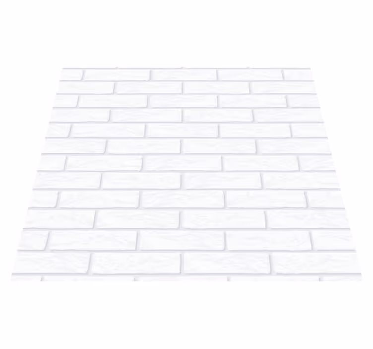 Vinyl teppe hvit mursteinmønster - Tenstickers