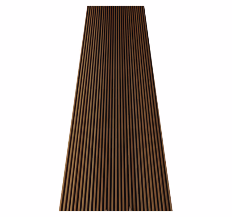 Vinyl teppe brun med teak vertikalt design - Tenstickers