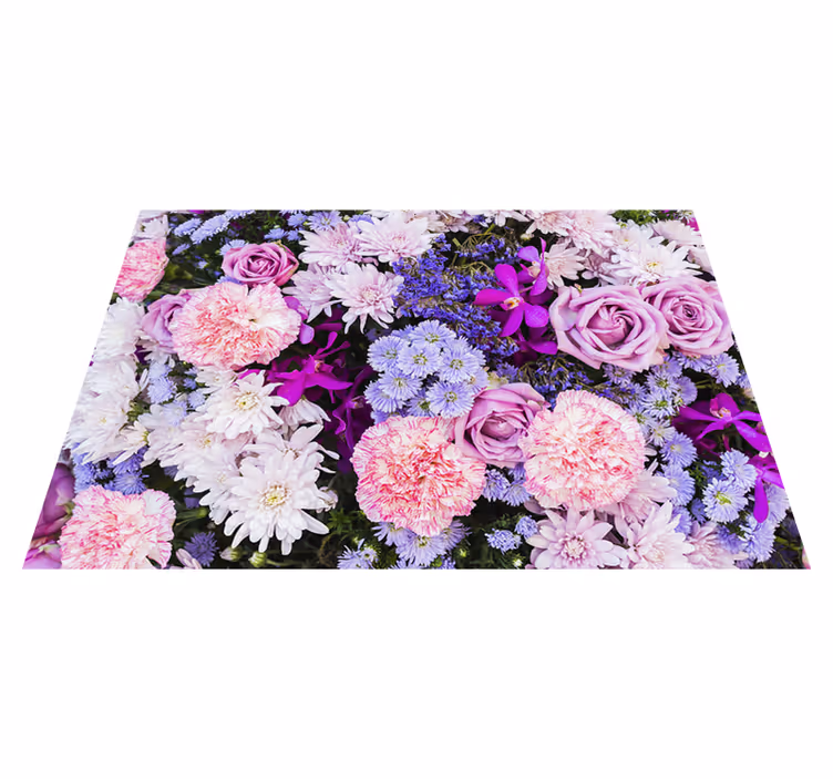 Vinyl teppe lilla blomster fototapet - Tenstickers