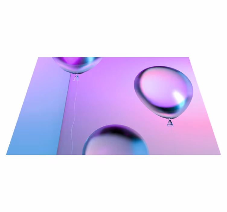 Vinyl teppe lilla med gradientballonger arrangement - Tenstickers