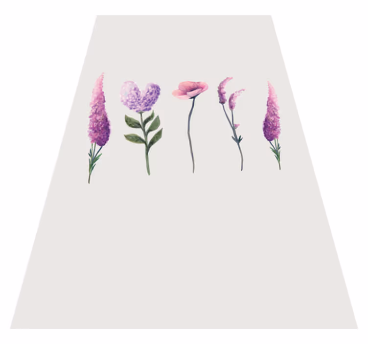 Vinyl teppe lilla nellikblomst mønster - Tenstickers