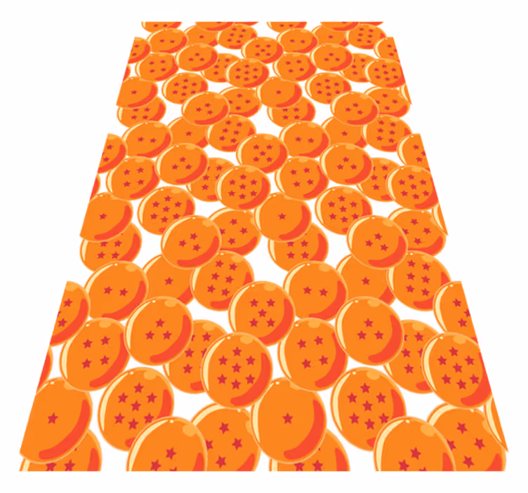 Vinyl teppe oransje dragekuler - Tenstickers
