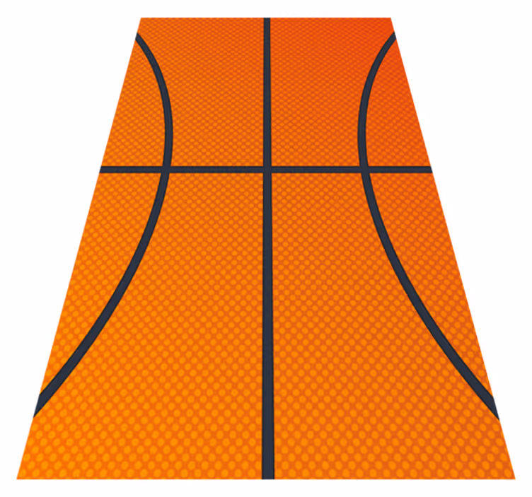 Vinyl teppe oransje basketball - Tenstickers